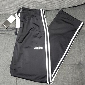 Adidas Black Joggers with White Accents
